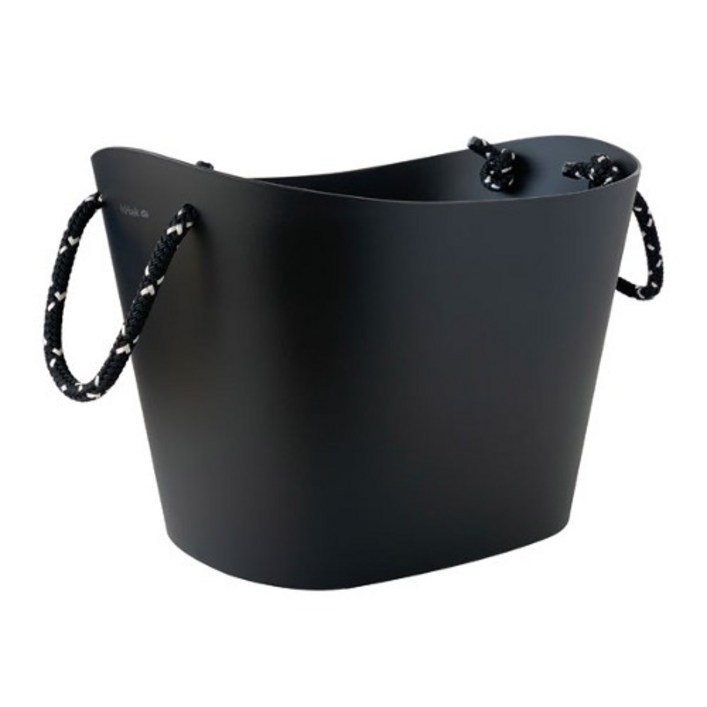 HiHaek 소프트 캠프 토트 캠핑 장작 바구니 다용도 가방, 1개, 블랙