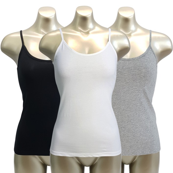 모띠마마 여성용 순면 스판 끈나시 3p