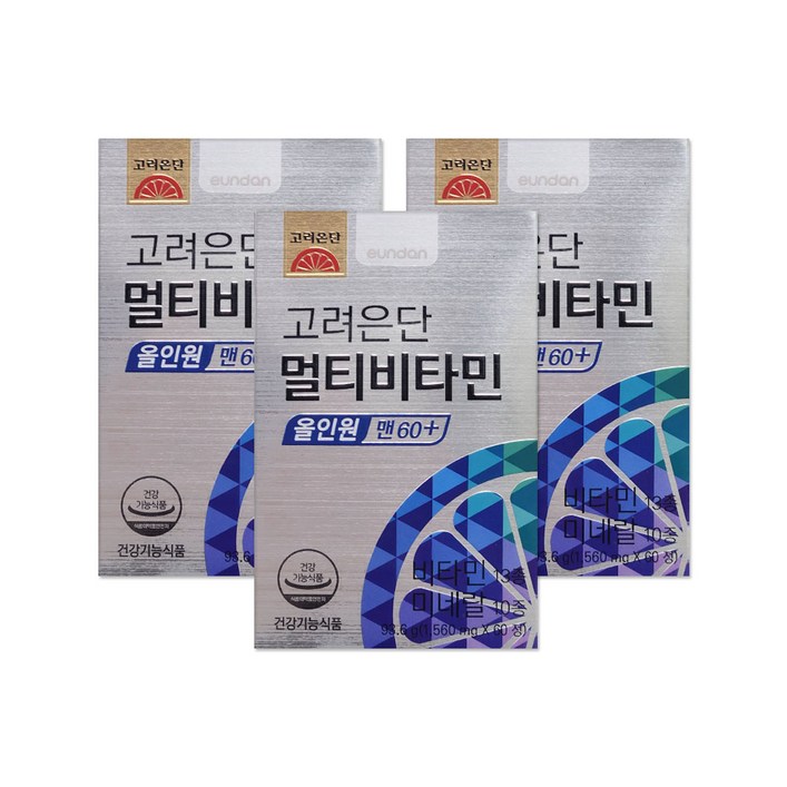 고려은단 멀티비타민 올인원 맨 60, 3개, 60정
