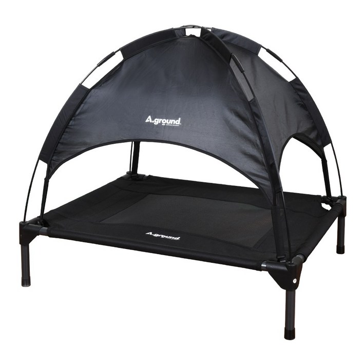 에이그라운드 베드독 강아지 캠핑 의자 침대 텐트 고양이 애견 캠핑 용품, 블랙