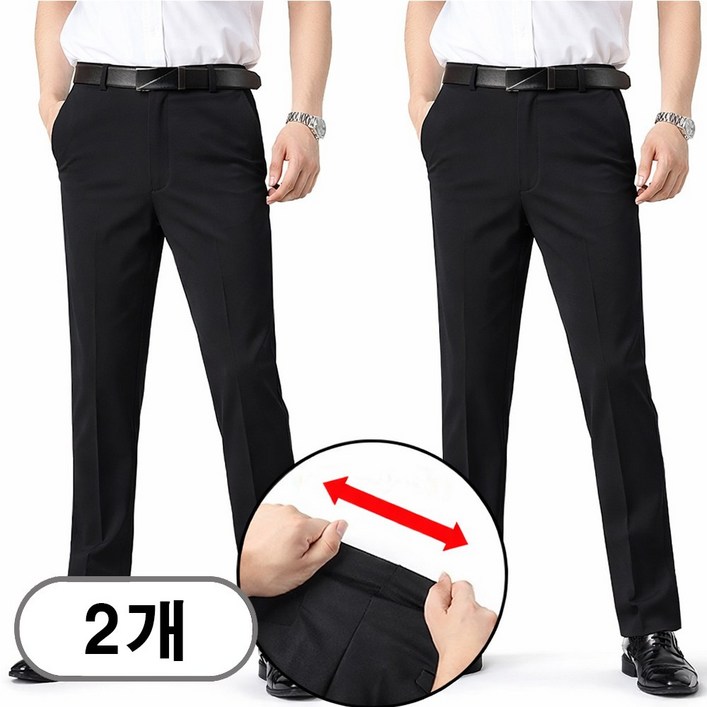 차쿠 11 남성 정장바지 기지바지 직장인 바지 고탄력 슬랙스 허리밴딩 스판바지 중년 빅사이즈 봄 여름 가을 겨울