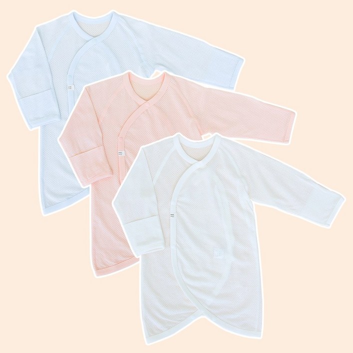 베베라온 신생아 아기 배냇가운