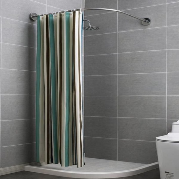 무타공 코너 샤워커튼봉 ㄱ자 커튼봉 7095cm N339