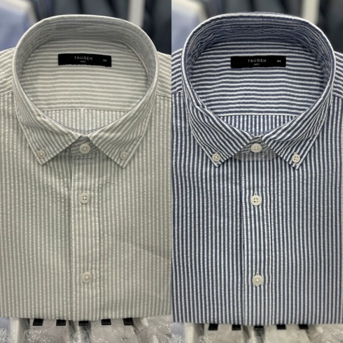 트루젠 여름 기본 반팔 지짐이 시어서커 캐주얼 셔츠 정장 와이셔츠 2컬러JK 393456