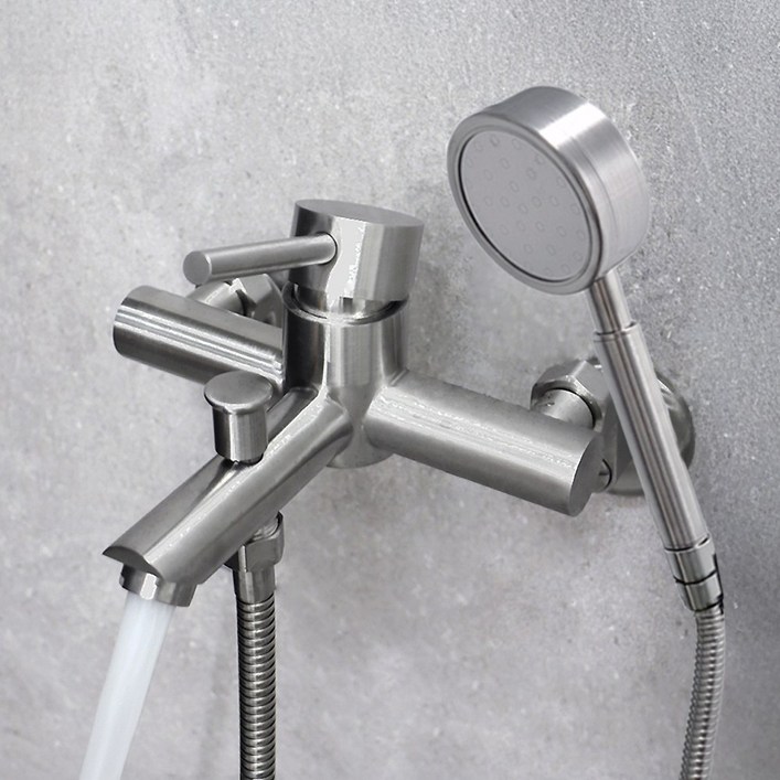 로딘 샤워기수전 무광 욕실 스텐304 샤워수전 욕조 샤워기 수도꼭지 교체 IN-131, 1개