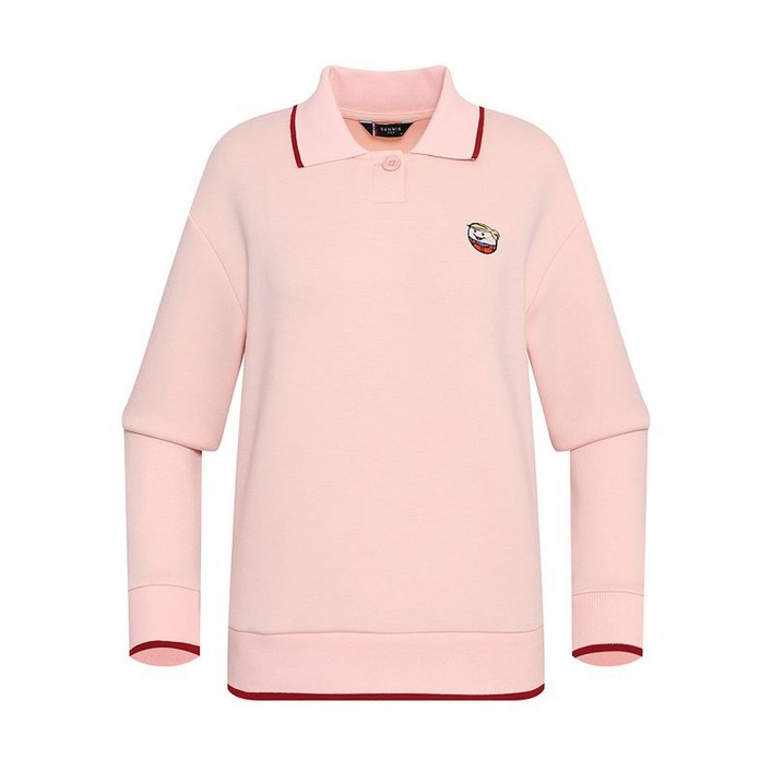 데니스골프 여성 카라넥 배색 라인 긴팔티셔츠 NAOFLTS054