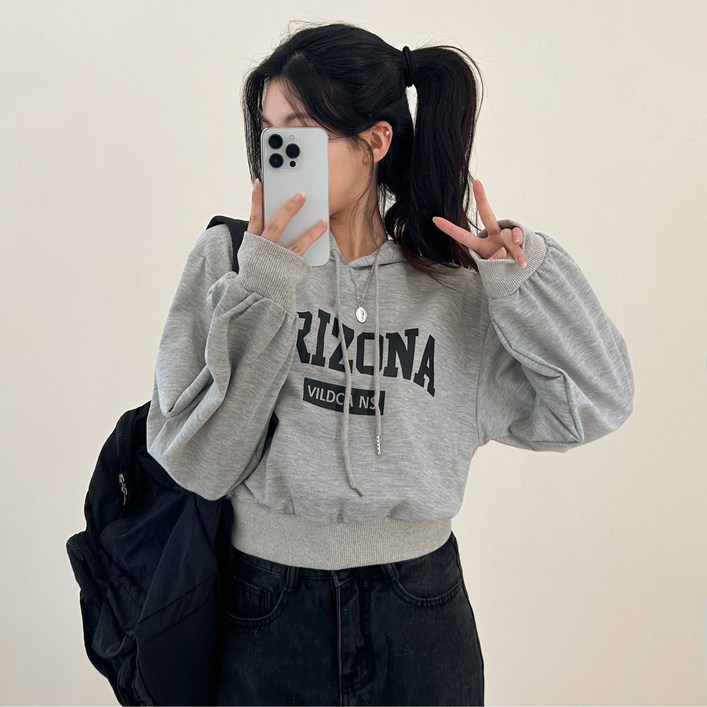 슈가언니 [귀여움주의] 보호본능 크롭핏, 크롭 아리조나 맨투맨 후드티 20229
