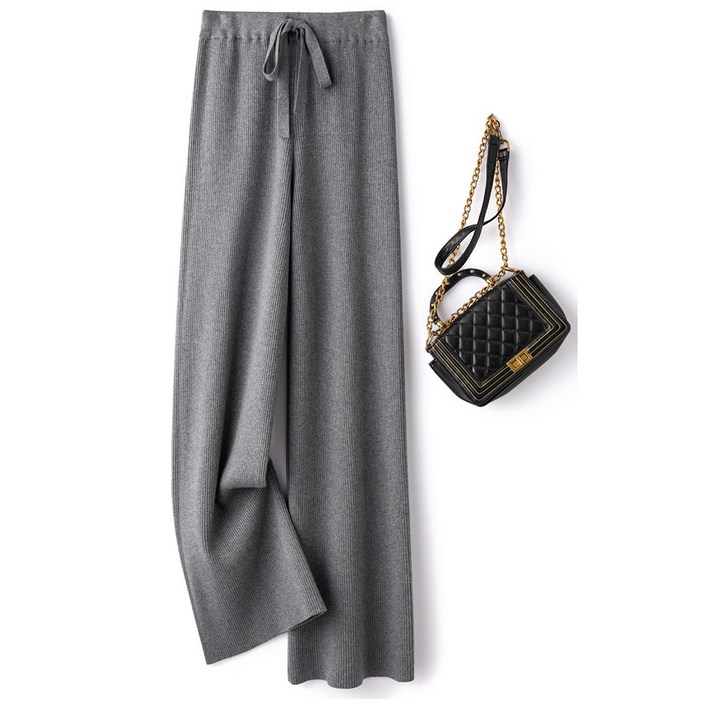 여성 니트팬츠 루즈핏 와이드 팬츠 골지 밴딩 트레이닝팬츠 꾸안꾸 데일리룩 가을 겨울 니트바지 편한바지 학생 직장인 홈웨어 캐주얼 팬츠 밴딩팬츠 니트와이드팬츠 통바지 니트슬랙스 니트