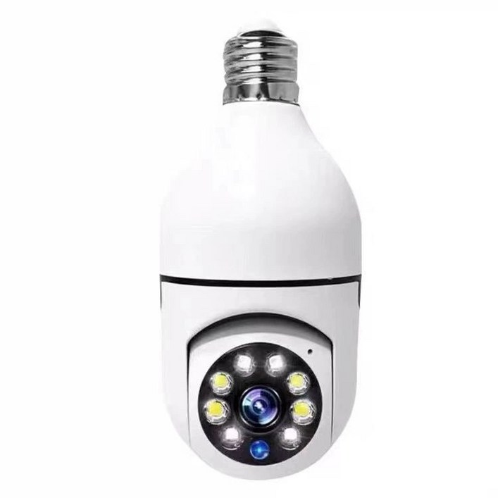 전구형 무선 CCTV 홈캠 감시카메라 360도 겸용 조명 회전 WIFI연결