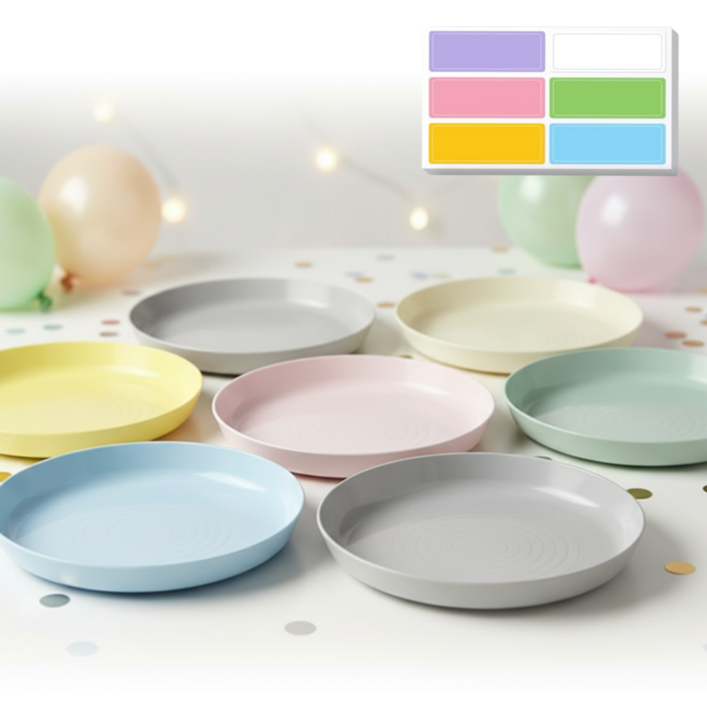 이케아 칼라스 접시 6종 방수 라벨스티커1매