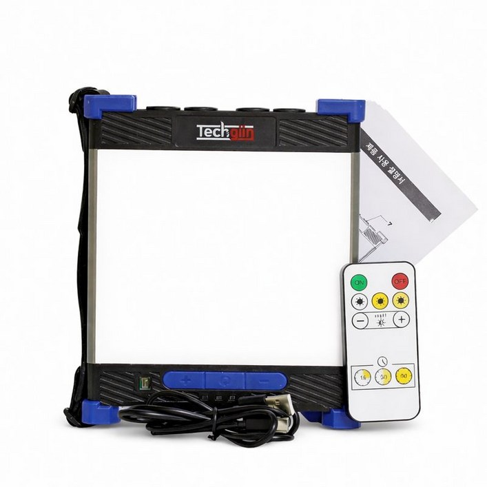 크기 소 밝고환한 캠핑랜턴 리모콘작동 2천루멘스 10,000mAh LED 초강력자석 충전식 대용량 배터리 휴대폰충전 텐트 야영 차박 걸이식 감성 조명 손전등, 100개, 블루