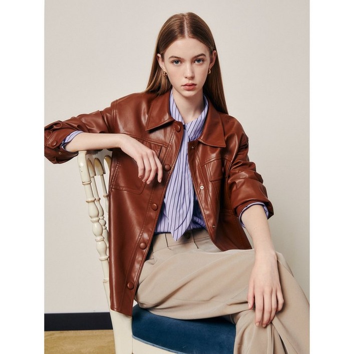 지고트 JR9A0JK334버튼업 셔츠 레더 밸트자켓 재킷