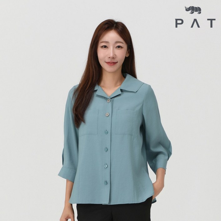 PAT 여성 볼륨소매 솔리드 블라우스1J62506