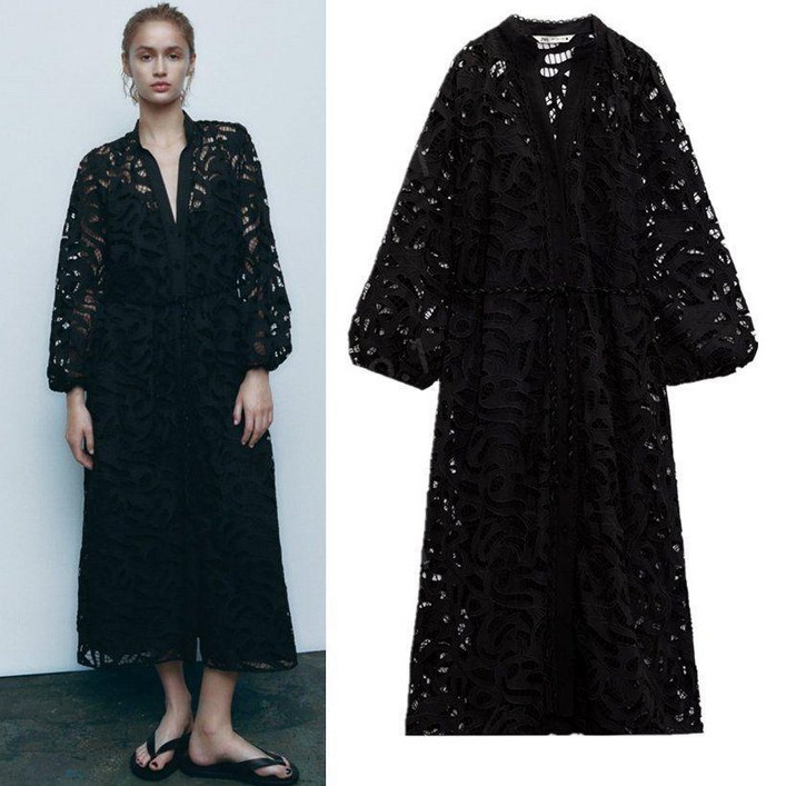 자라  블랙  컷아웃  원피스  ZARA