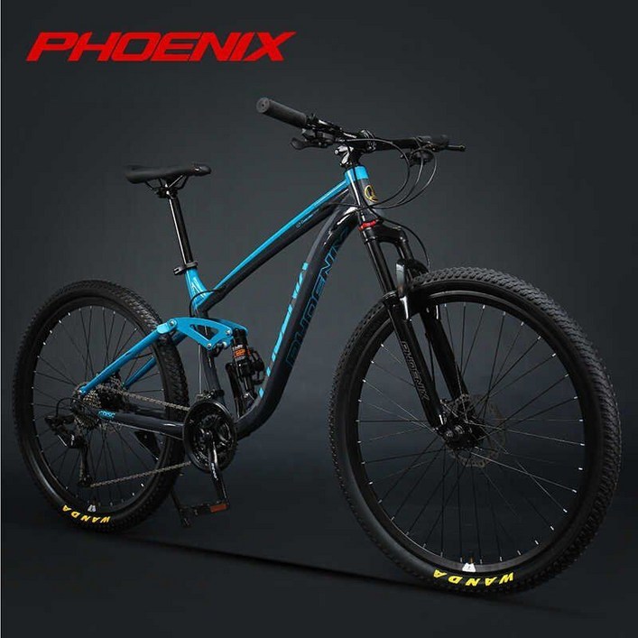 피닉스 산악 자전거 풀샥 MTB 소프트 테일 디스크 브레이크 입문용 27.5 인치