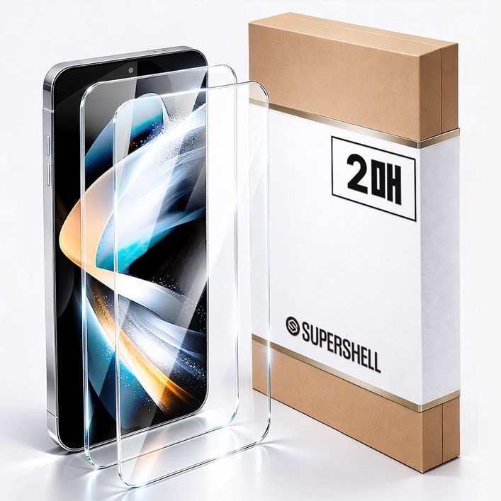 슈퍼쉘 강화유리 터치강화 지문인식 휴대폰 액정보호필름 2매