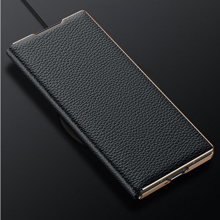 미뇽 소가죽 갤럭시 Z폴드7 SM-F966 지폴드7 갤폴드7 핸드폰 케이스 가죽메탈 플립커버