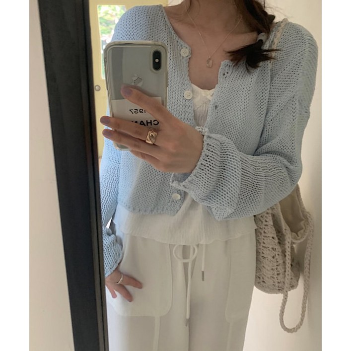 프리티영띵 네토 린넨 가디건 (3color) 프영띵 pyt 여름 린넨 크롭  썸머 니트