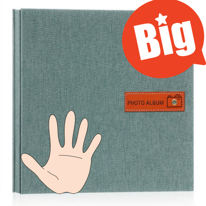 미리모아 특대형 메모가능 접착 출산 성장 포토북, 그린