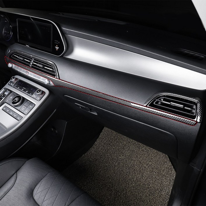 유투카 호환 팰리세이드 튜닝 용품 센터페시아 프레임 커버 우드 카본 몰딩 자동차 악세사리, 센터페시아 프레임 2P유광카본, 기타