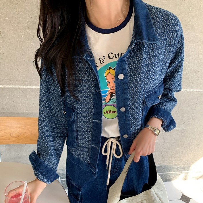 미아마스빈_다이르 와플 포켓 데님 자켓