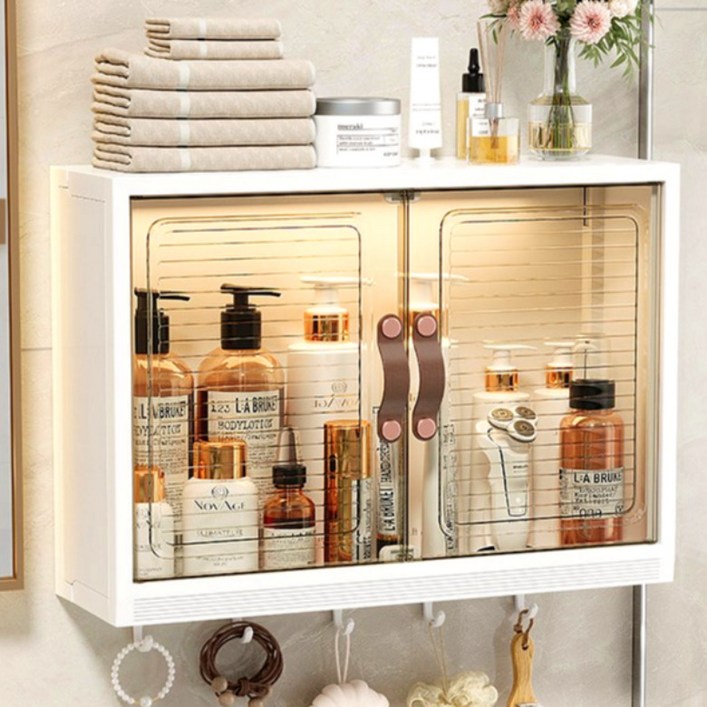 샤인홈리빙 무타공 주방 욕실수납장 다용도 수납정리함, 화이트, 1개