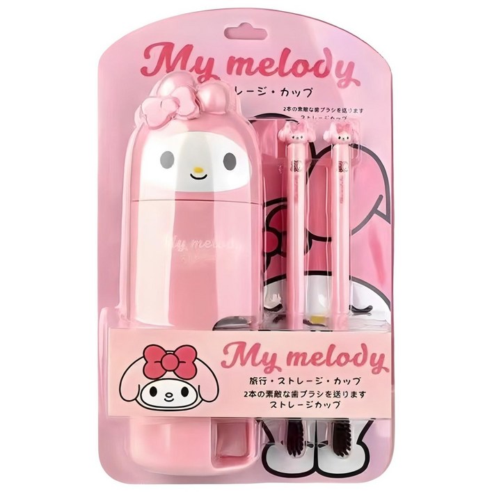GOYES 산리오 양치컵 칫솔컵 세트 헬로키티 휴대용 칫솔 케이스