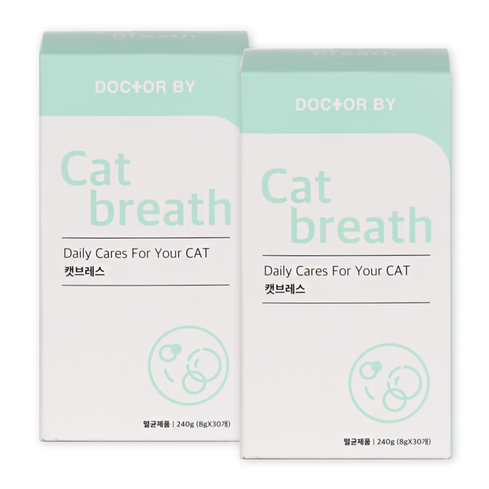 닥터바이 캣 브레스 고양이 기침 재채기 기관지 호흡기 특허소재 영양제, 2세트 - 쇼핑앤샵