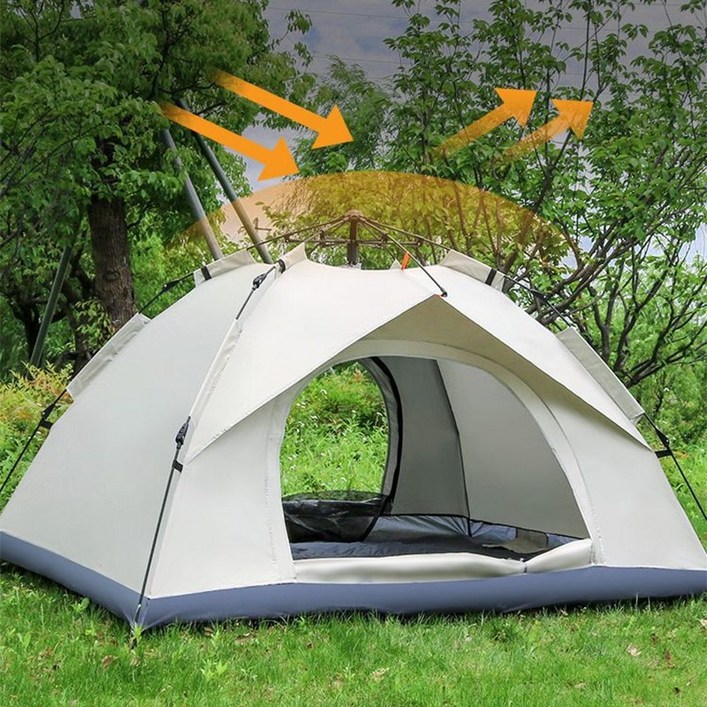 봄캠핑 텐트 경량형 원터치텐트 가족 텐트 간편 설치텐트 야외 캠핑 텐트 차양 텐트