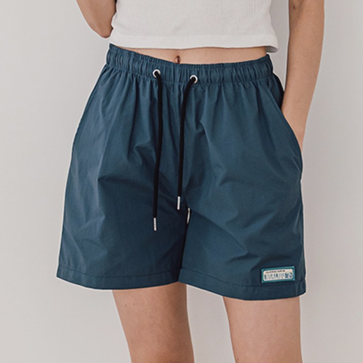 오버나인 여성용 여름 와펜 썸머쿨 바스락 하프팬츠 반바지