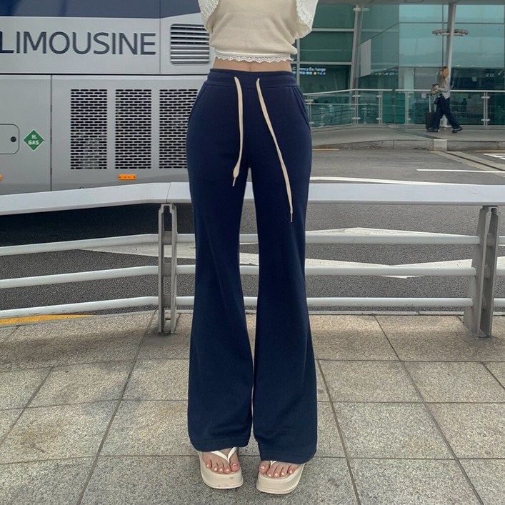 워너비뮤즈   뼈말라핏 숏롱 11 부츠컷 트레이닝 팬츠