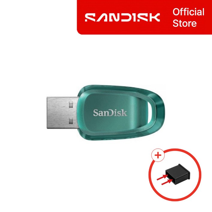 샌디스크 USB 메모리 울트라 에코 USB 3.2 CZ96 단자 보호마개, 1개, 64GB