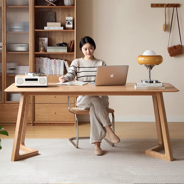 숨가 모던 책상 테이블 컴퓨터책상 원목 거실 식탁 서재 카페 1인용 1200