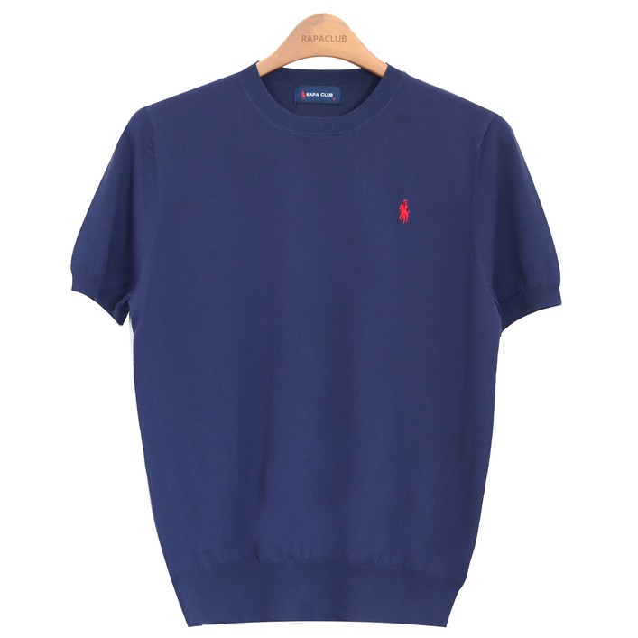 라파클럽 남성 여름 소프트 라운드 반팔 니트 티셔츠