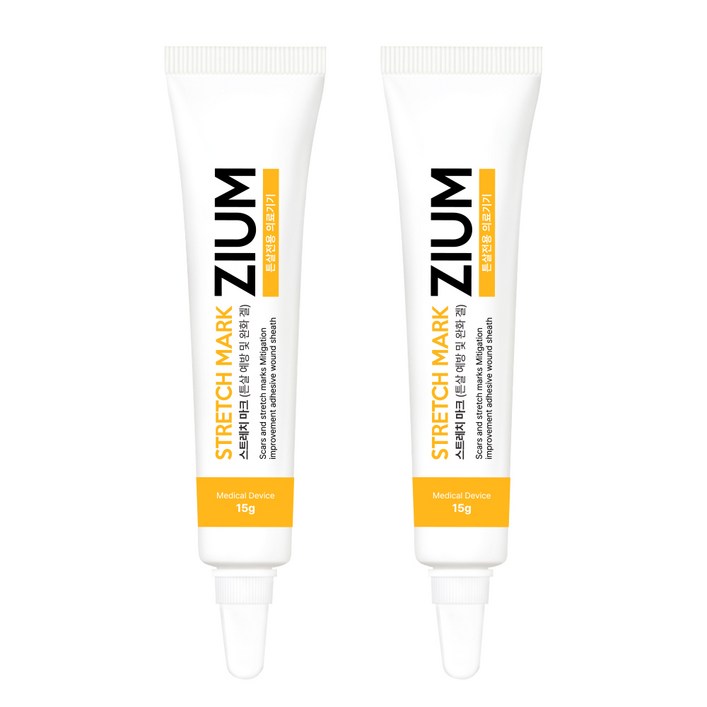 ZIUM 스트레치 마크 튼살관리 겔, 15g, 2개