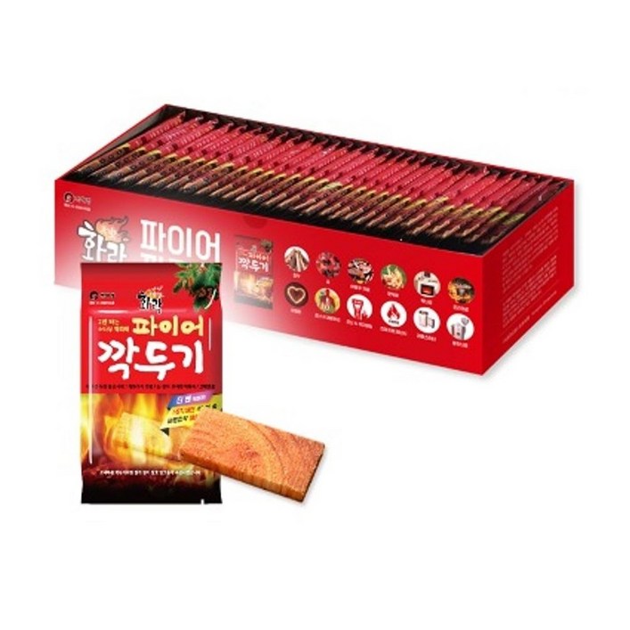 캠핑 바베큐 화로대 장작 숯 점화제 착화제 고체연료 불쏘시개 파이어깍두기 1개입30팩, 30개, 40g