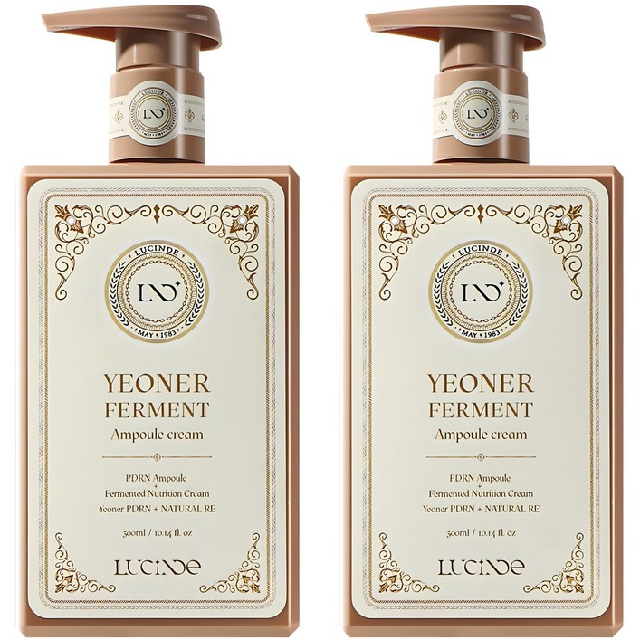 뤼산드 PDRN 연어 특허발효 앰플 크림 300ml 영양 에센스 세럼 콜라겐 생성 미백 팔짜 눈밑 주름 미백 기능성 피부결개선 다크써클 기미 탄력 진정 보습 건조 수분 화이트닝, 2개, 300ml