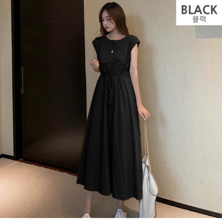 페탈무드 퀄리티 보장 여름 휴양지 원피스 출근 룩 허리 밴딩