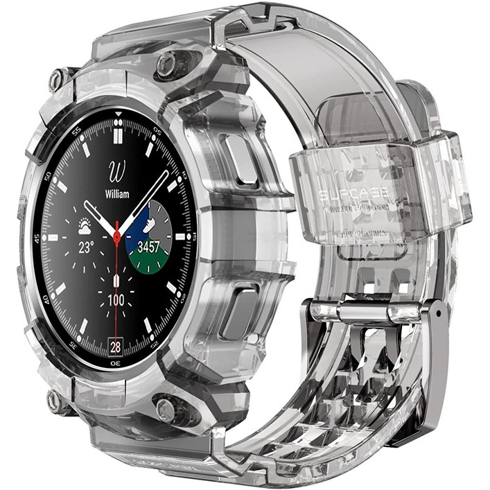 SUPCASE 갤럭시 워치4 클래식 46mm 러기드 일체형 보호 스트랩 밴드
