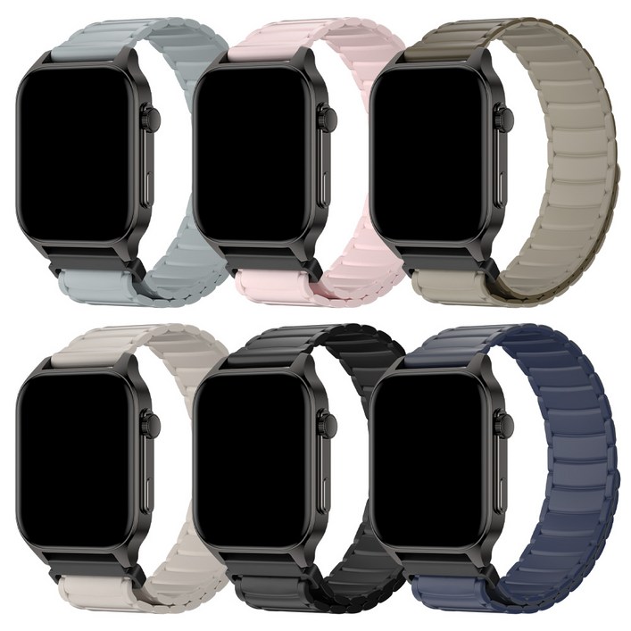 와피크 스마트워치 마그네틱 스트랩 22mm 애플워치 갤럭시워치 호환, 베이지그린, 1개