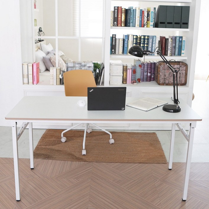 필로스 접이식 책상 철제 긴 컴퓨터 공부방 학원 회의실 원룸 서재 간이 테이블 슬림 접이식책상