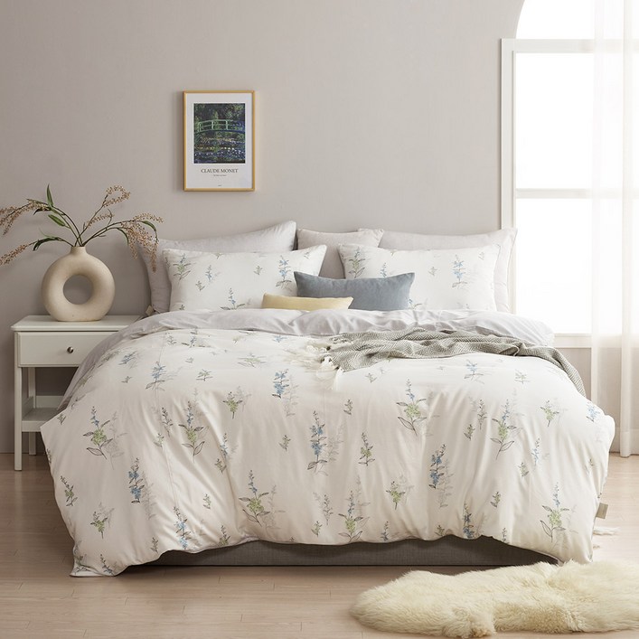 에스티나 모달면 이불커버, 화이트