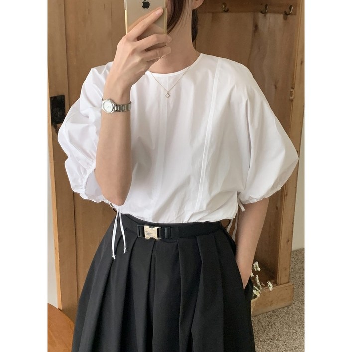 lewk 코스블라우스 화이트, FREE(One size)