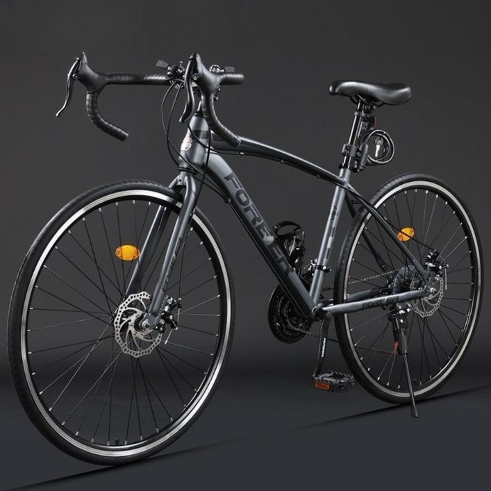 싸이클 자전거 로드 자전거 남녀공용 700C 도로 자전거 경주, 6스포크휠- 매트 그레이