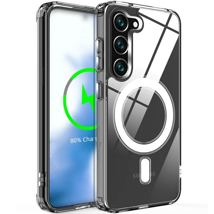 아이엔조이 아이폰 갤럭시 S 초강력 젤리 하드 투명 마그네틱 맥세이프 휴대폰 케이스 INJMSC01