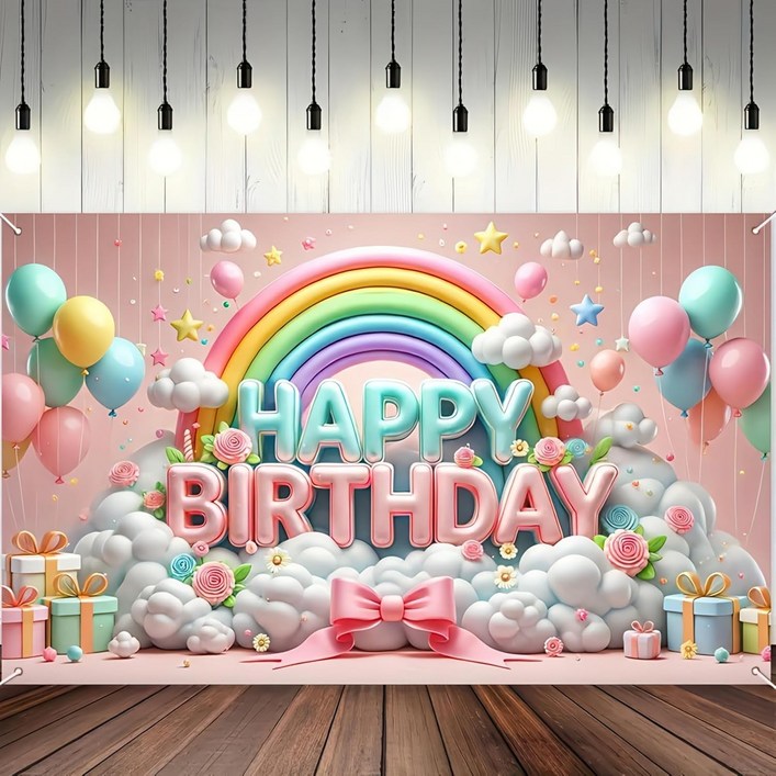 태쓰 생일 파티 현수막 남아 여아 엄마 아빠 생일 배너 2
