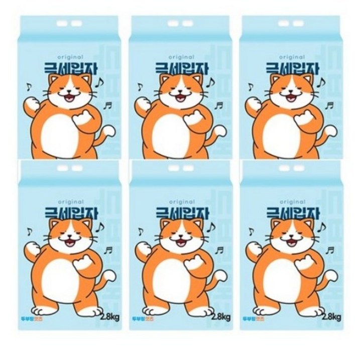 두부랑 캣츠 극세입자 오리지날 2.8kg X 6개(리뉴얼)
