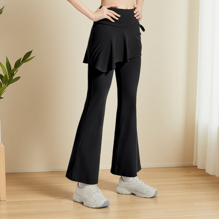 힙가리개 일체형 힙커버 치마레깅스 운동 와이드 팬츠