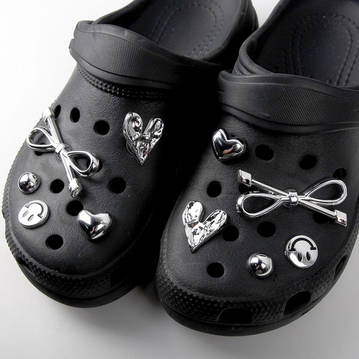 Y2K 쇠맛 실버 실내화 파츠 세트10pcs