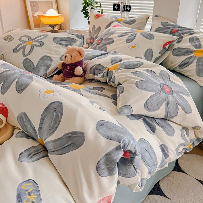 싱글 오리털 이불커버 150x200x230 순면 무면